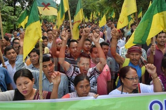 Tripura separatist group sat in protest on NH, Rail in demand of 'Tipraland' Tripura separatist group sat in protest on NH, Rail in demand of 'Tipraland'
